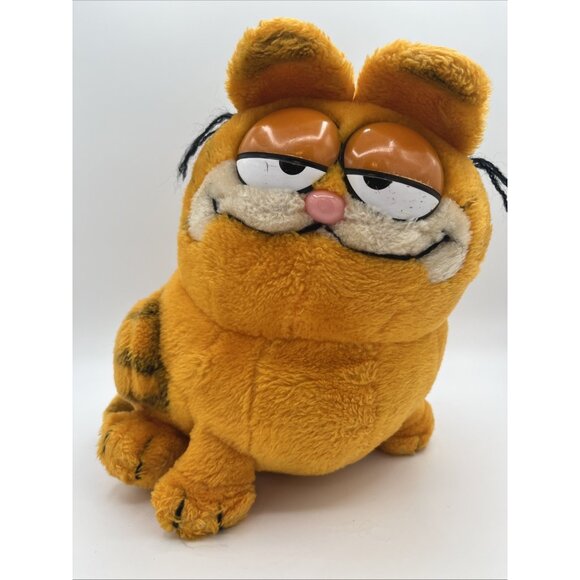 Vintage Garfield Cat Sitting Plush Stuffed Animal Dakin Large 12" H x 9" W - Picture 1 of 13